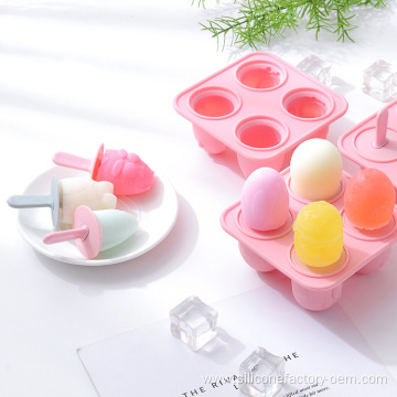 Round ice cream lollipop mold with wooden sticks